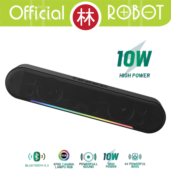 Jual Robot RB290 Stereo Bluetooth Speaker Computer Soundbar 10W RGB ...