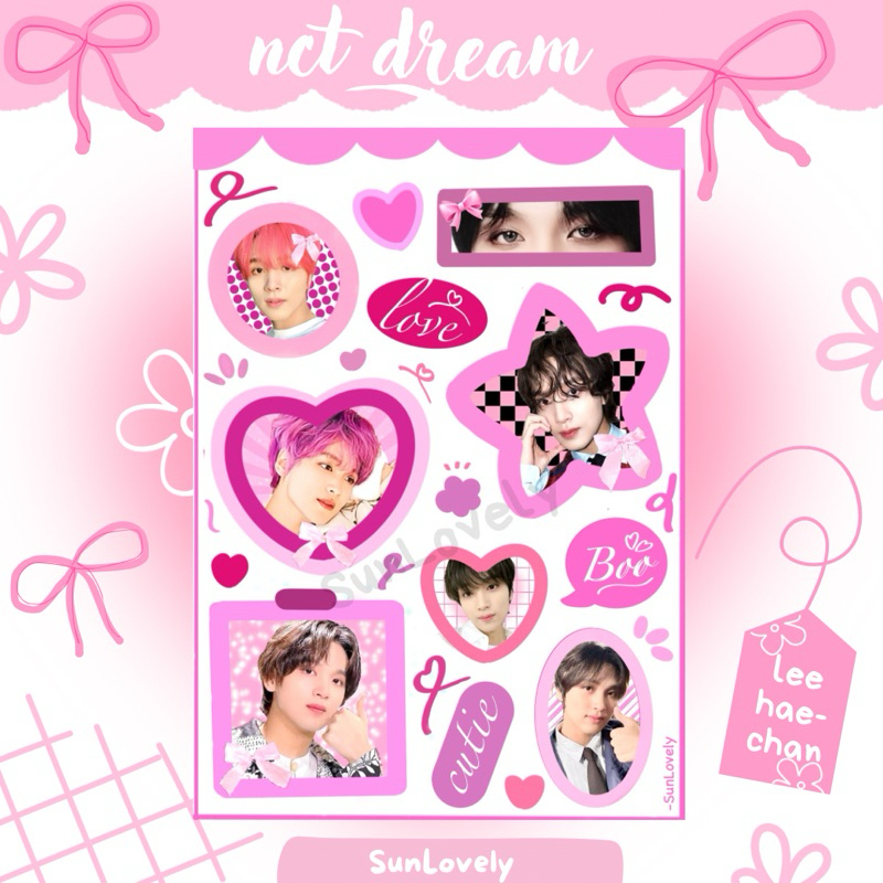 Jual STICKER NCT DREAM Pink Cutie, Mark, Renjun, Jeno, Haechan, Jaemin ...