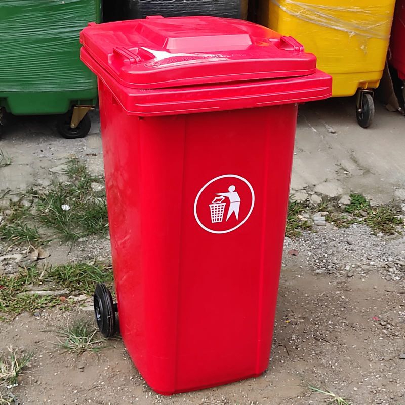 Jual INDOBIN Tempat Sampah Plastik HDPE 100L 120L 240L Pakai Roda Kuat ...
