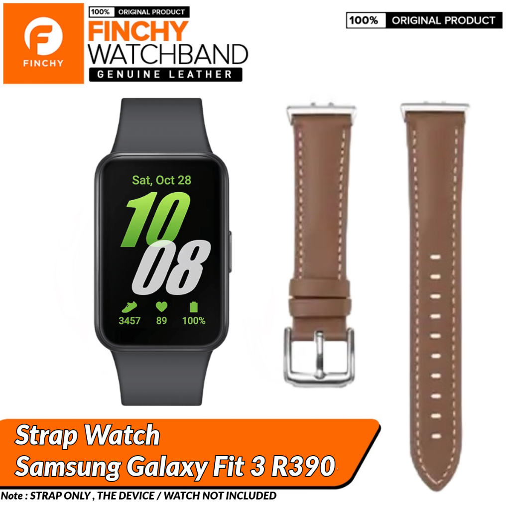 Jual Finchy Leather strap Samsung galaxy watch fit 3 R390 Replacement ...