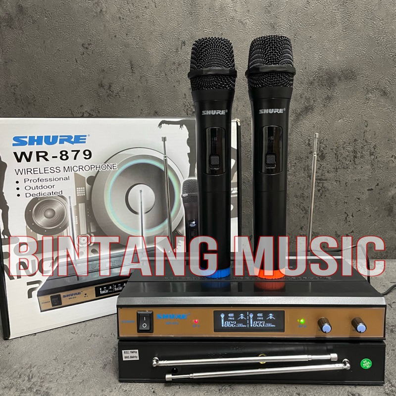 Jual Mic wireless wr879 handheld mikrofon wr 879 Shopee Indonesia