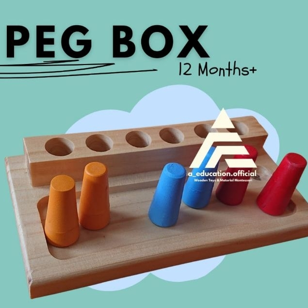 Jual Peg Box Montessori Wooden Peg Box A Education | Shopee Indonesia