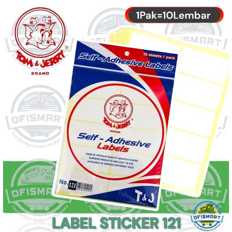 Jual Tom & Jerry Label Nama Sticker Polos No 121 | 1Pak@10 Bungkus ...