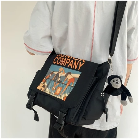 RK003 Teconi Tas Selempang Sekolah Kuliah Korea Unisex Stylish Junior Company C 1212