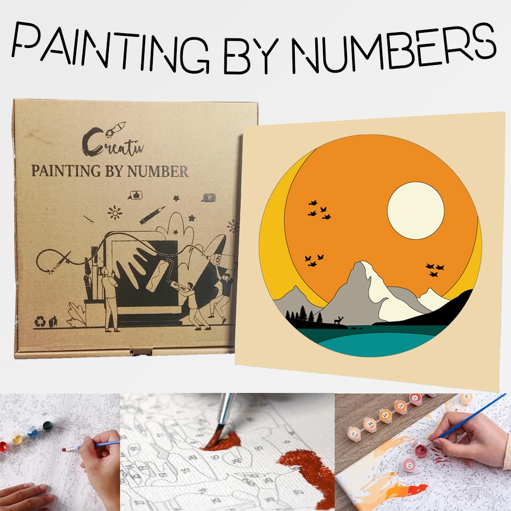 Jual Paint By Number DIY Painting By Number Kit 20 x 20 1 Set Free Box ...
