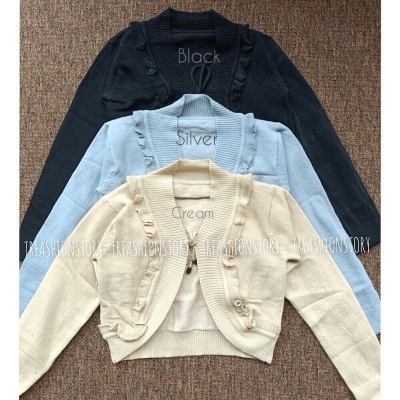 Jual Bolero Nikita Knit Crop Atasan Wanita Tali Rajut Pendek | Shopee ...