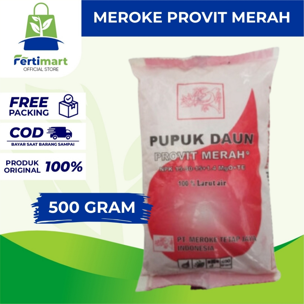 Jual Fertimart - Meroke Provit Merah 500 gram Pupuk Daun NPK Majemuk ...