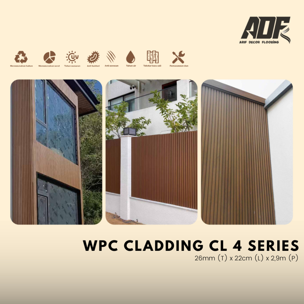 Jual MURAH WPC Cladding Outdoor CL 4 Series / Wall Cladding Dekorasi ...