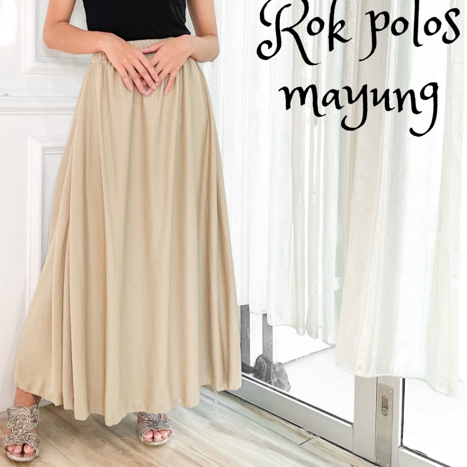 Jual Super Viral ROK POLOS PANJANG MAYUNG PREMIUM BASIC SKRIT BAWAHAN ...