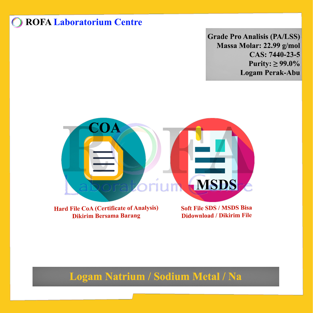 Jual Logam Natrium / Sodium Metal / Sodium Rod / Na Pro Analisis 250 ...