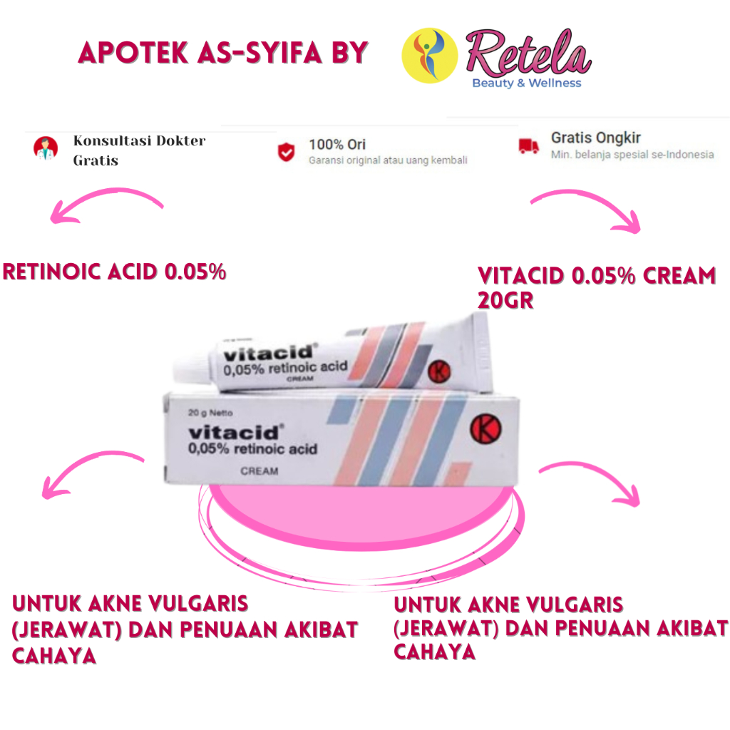 Jual VITACID 0.05% CREAM 20GR | Shopee Indonesia