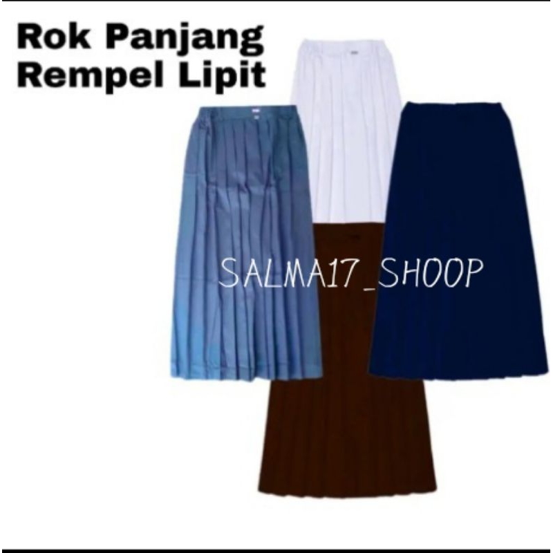 Jual Rok rempel panjang smp sma/rok seragam smp sma/smk seragam sekolah ...