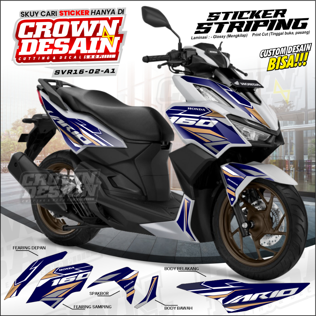 Jual STRIPING VARIO 160 - STIKER STRIPING VINYL VARIO 160 CUSTOM MOTIF ...