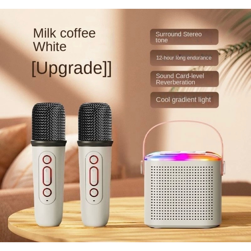 Jual Speaker bluetooth 2Mic 1 set karaoke speaker ktv Cute Wireless ...