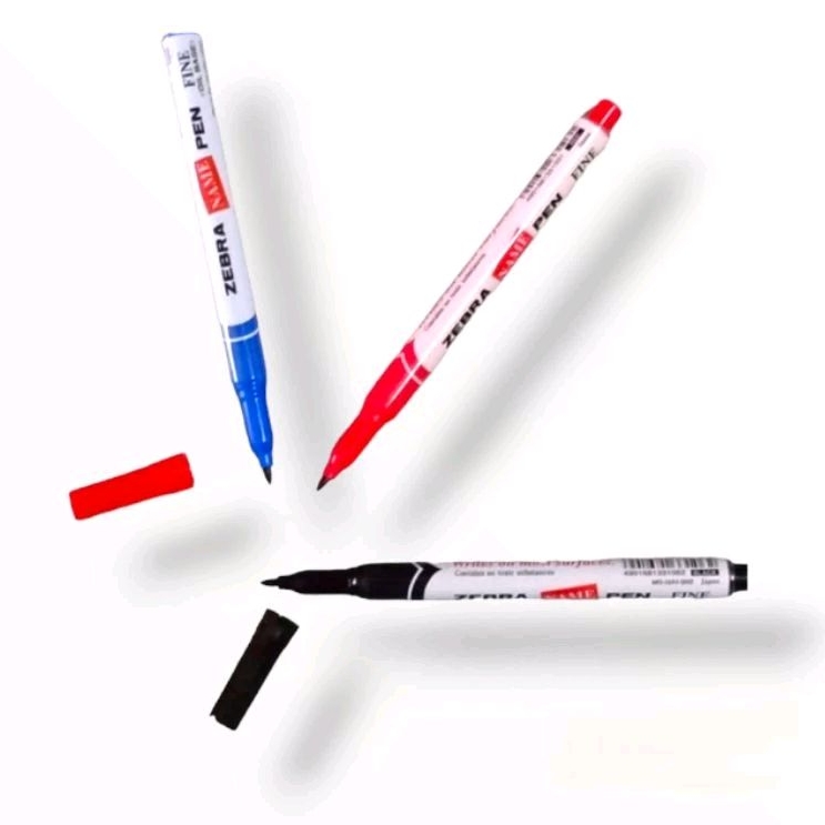 Jual spidol pen / marker Name Pen Zebra hitam biru merah (1 pcs ...