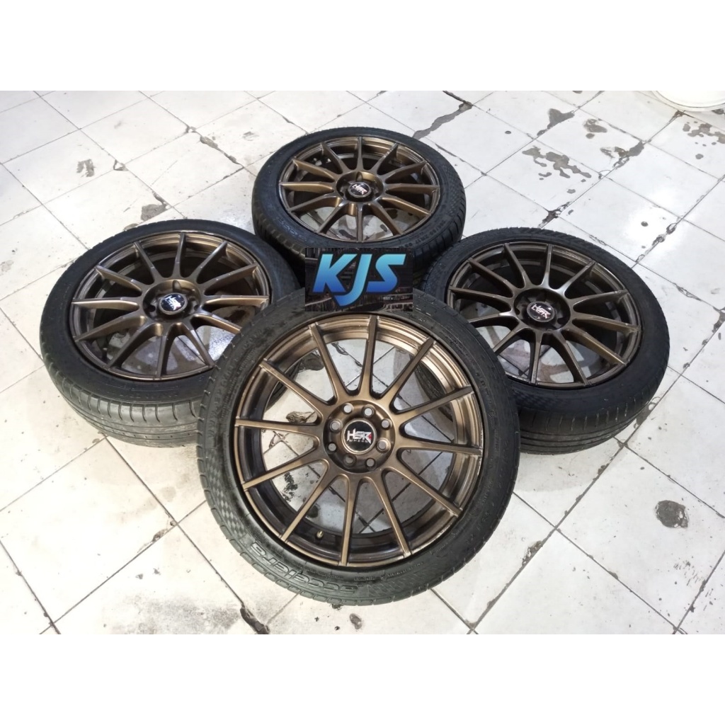 Jual Velg Racing Bekas Ring 17 HSR Tolama Pcd 4x100 4x114 Ban Bonus R17 ...