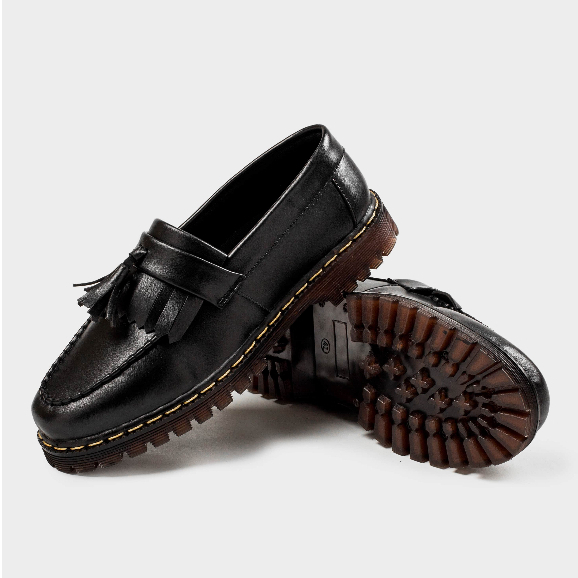 Jual ARF Martin Black Gum - Sepatu Loafers Casual Pria Sol Docmart ...