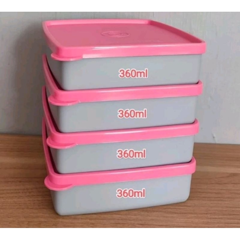 Jual Medium square away Tupperware (4pcs) | Shopee Indonesia
