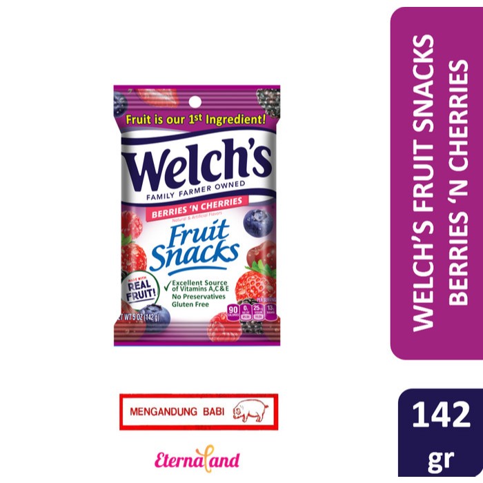 Jual Welch's Fruit Snacks permen rasa buah impor USA (NON HALAL