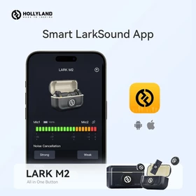 Hollyland Lark M2 Mic Wireless Kamera HP Mixer With Charging Case