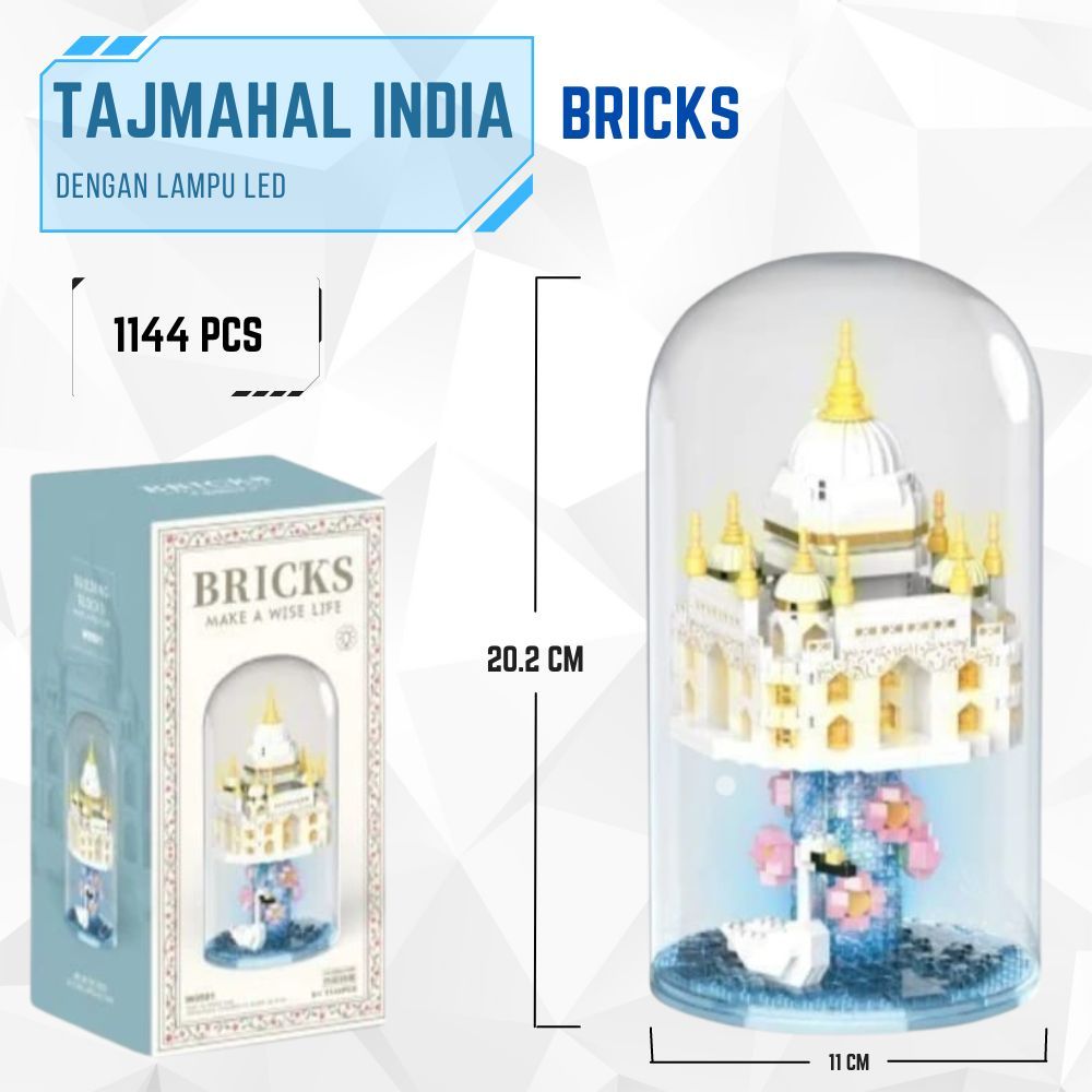 Jual cleAir O2 - Mainan Edukasi Anak Nano Blok 1144pcs Miniatur Taj ...