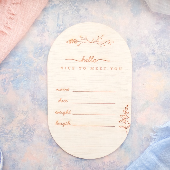 Jual Papan Biodata Anak Bayi Hospitality Board Props Foto Kelahiran ART ...