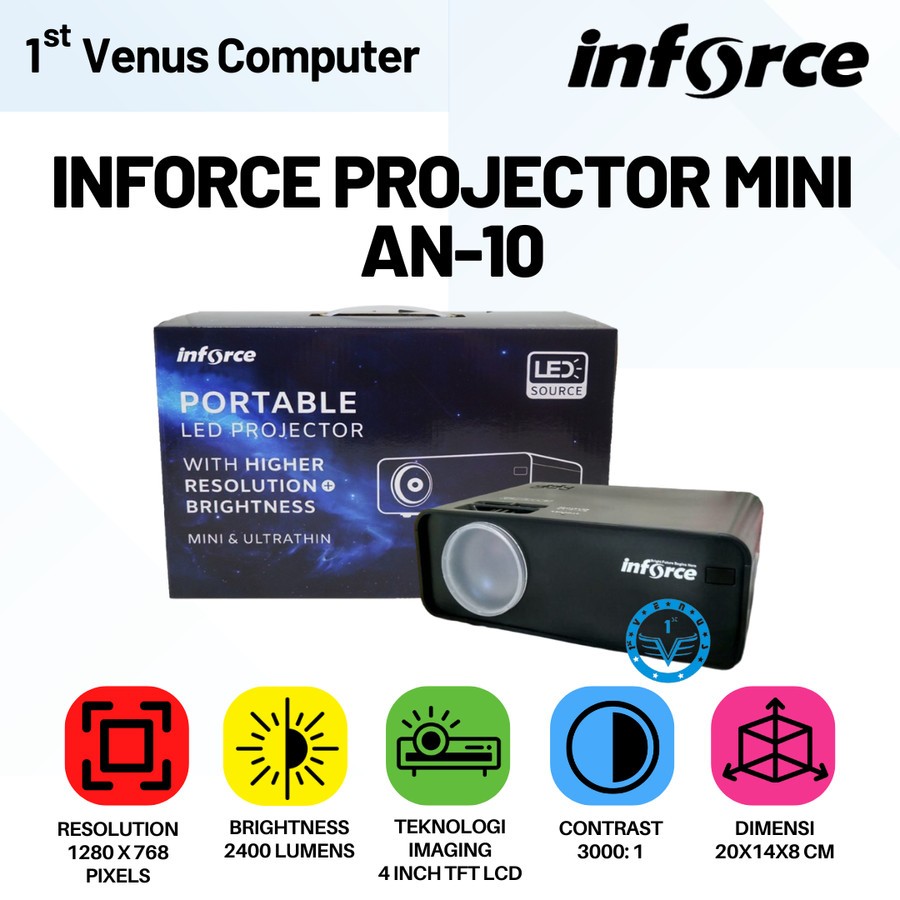 Jual PROJECTOR MINI / INFORCE PROJECTOR MINI AN-10 / PRJ-INF06 | Shopee ...