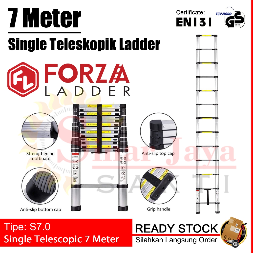 Jual Forza Tangga Teleskopik 7 Meter Tangga Lipat Forza S7.0 Tangga