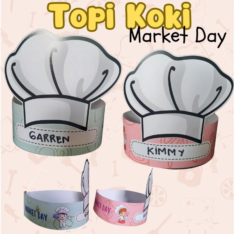 Jual Topi Koki Anak TK SD Market Day | Shopee Indonesia