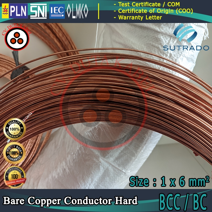 Jual Kabel BC 1x6 mm2/1x6mm2/1 x 6 mm2 FULL (Grounding Wire) Standar ...