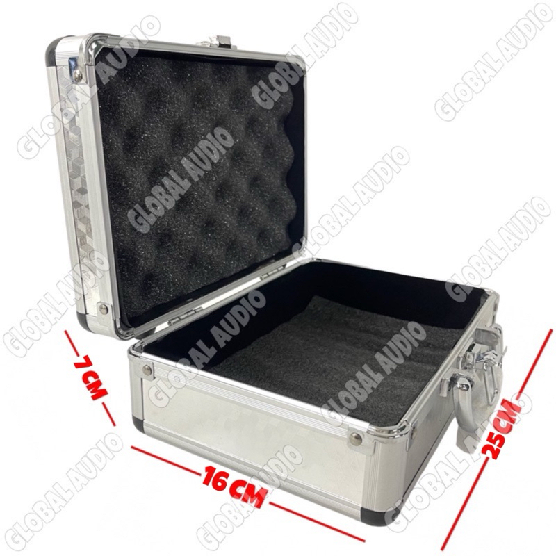 Jual Koper Microphone Aluminium Hardcase Mikrofon Silver atau Box untuk ...