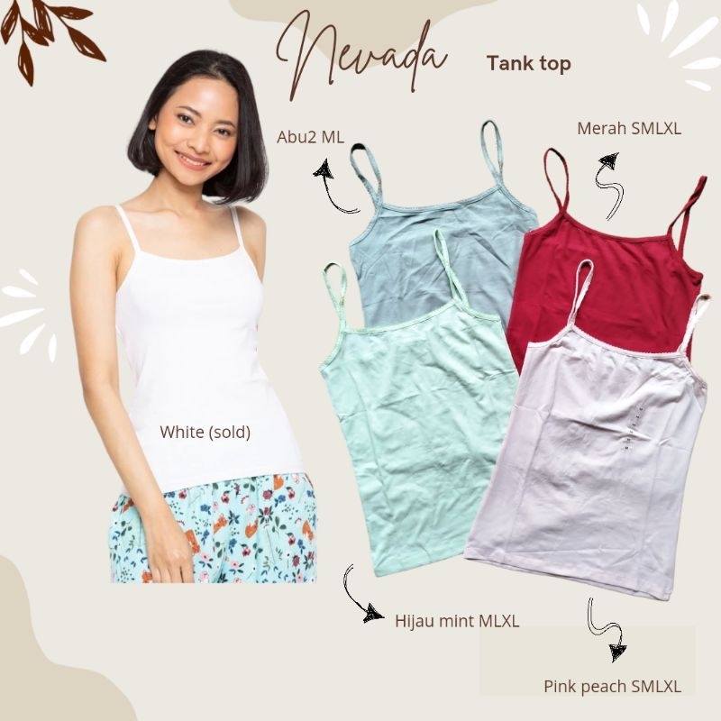 Jual Tangtop NEV sporty dan basic tali | Shopee Indonesia