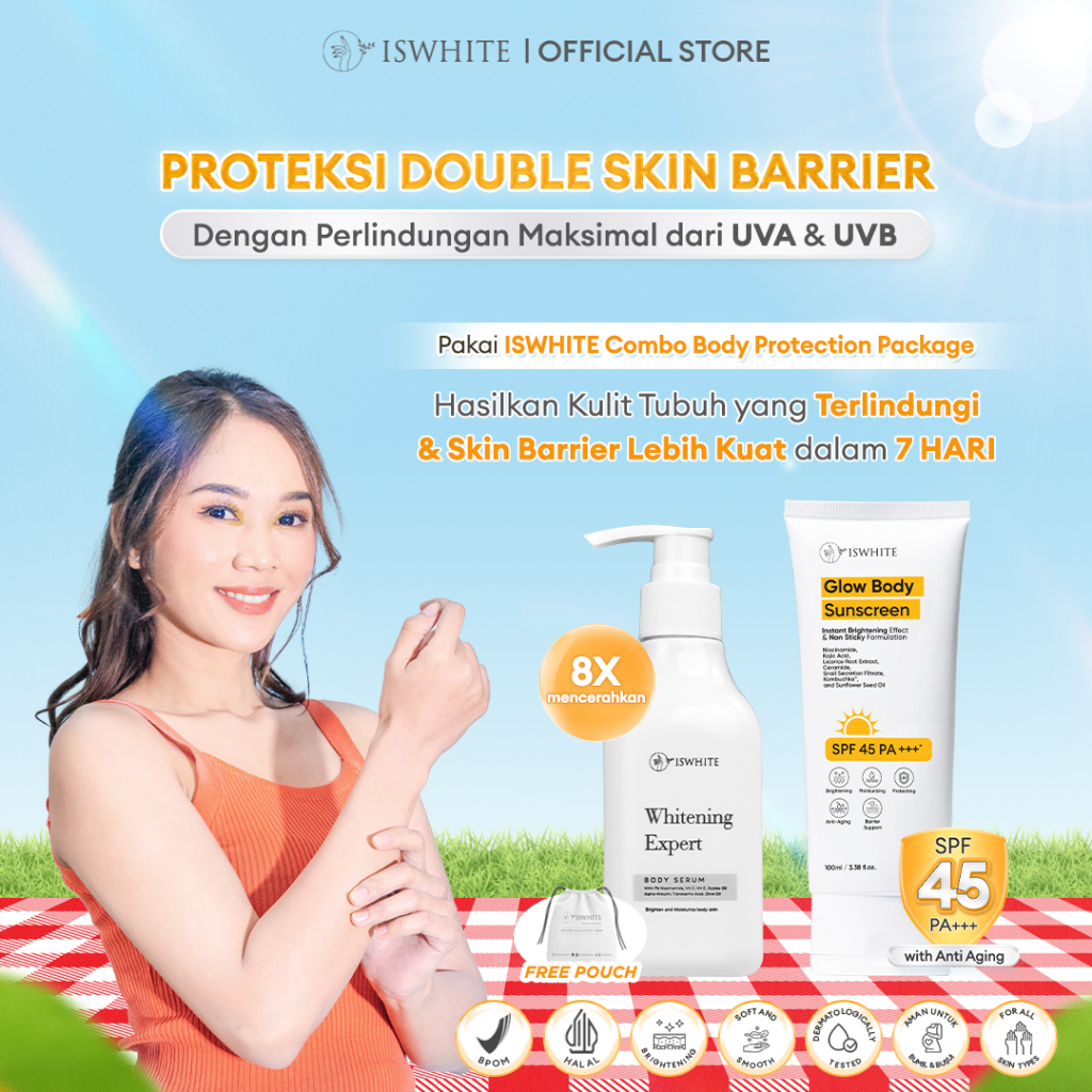 Jual [NEW LAUNCHING] ISWHITE Combo Body Protection Package Body