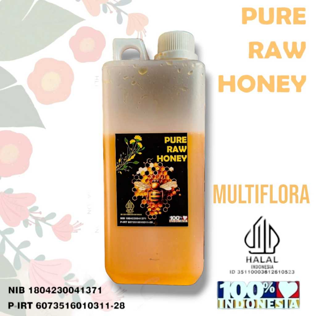 Jual [GROSIR] Madu Murni Asli Madu Multiflora 1 Kg - Raw Honey | Shopee