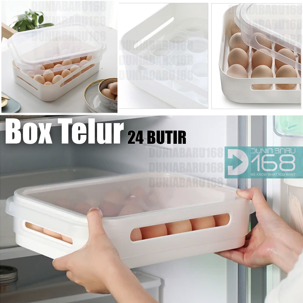 Jual Box Telur 24 Butir / Tempat Telur / Rak Telur Plastik Egg box ...