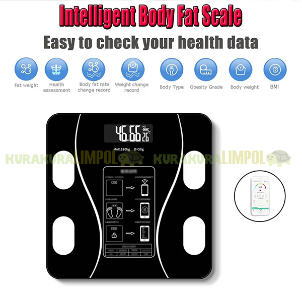 Jual Timbangan Badan Digital Bluetooth Smart Body Scale 180KG