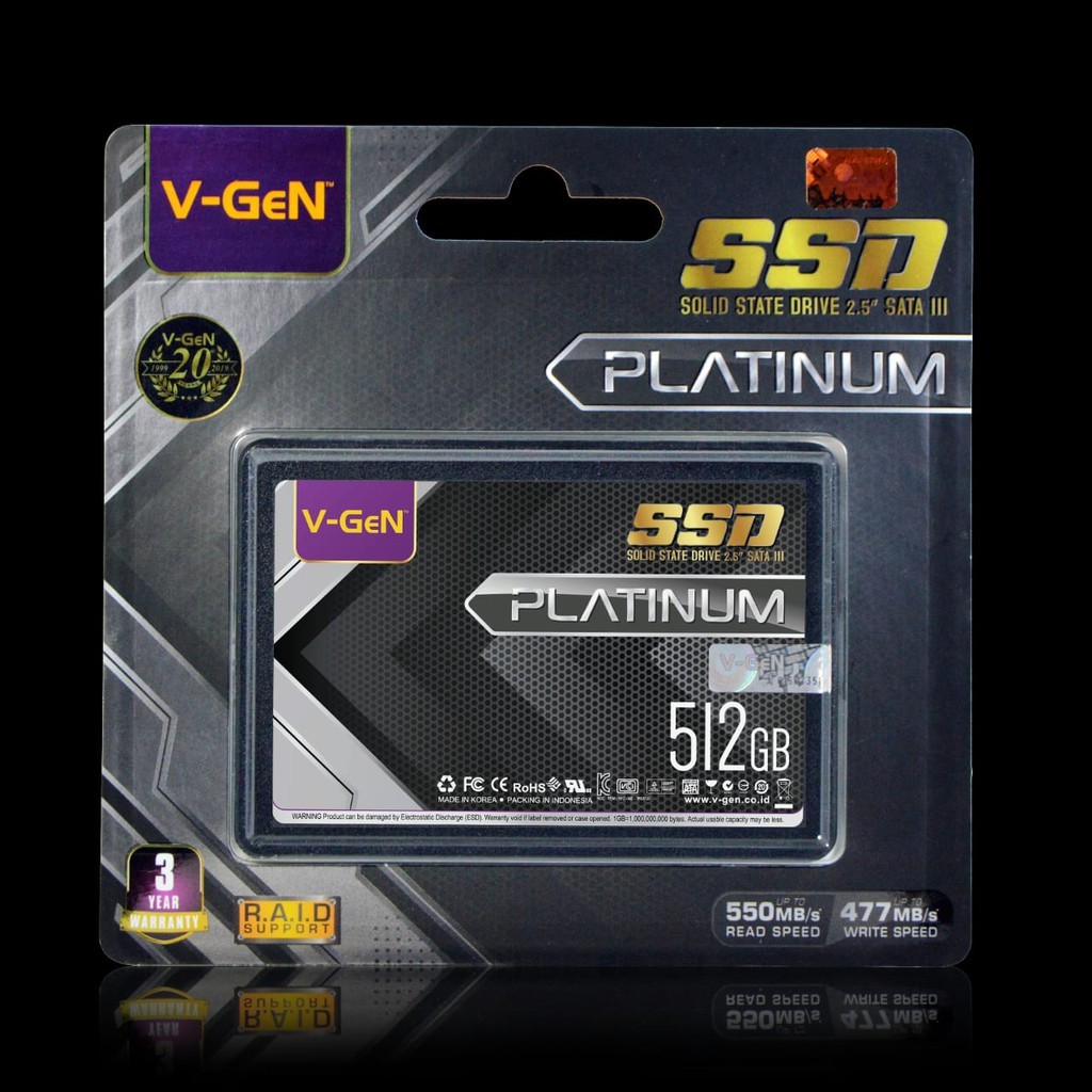 SSD V-GeN Platinum 128GB 256GB 512GB SATA Solid State Drive Inch  VGEN Platinum Harddisk - Main Image