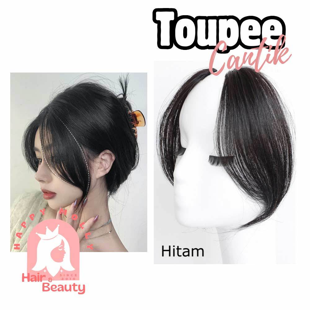 Jual Pasang Toupee Poni Hitam Wanita Korean Style Rambut