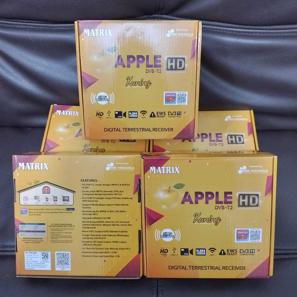 Jual SET TOP BOX TV STB DVB T2 MATRIX APPLE KUNING ORIGINAL | Shopee ...
