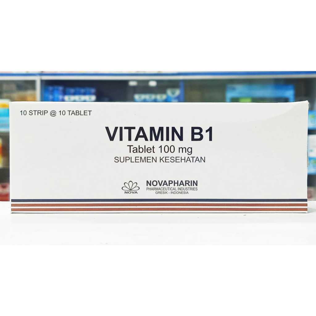 Jual VITAMIN B1 100MG NOVAPHARIN (1 KOTAK ISI @100 TABLET) - MEMELIHARA ...