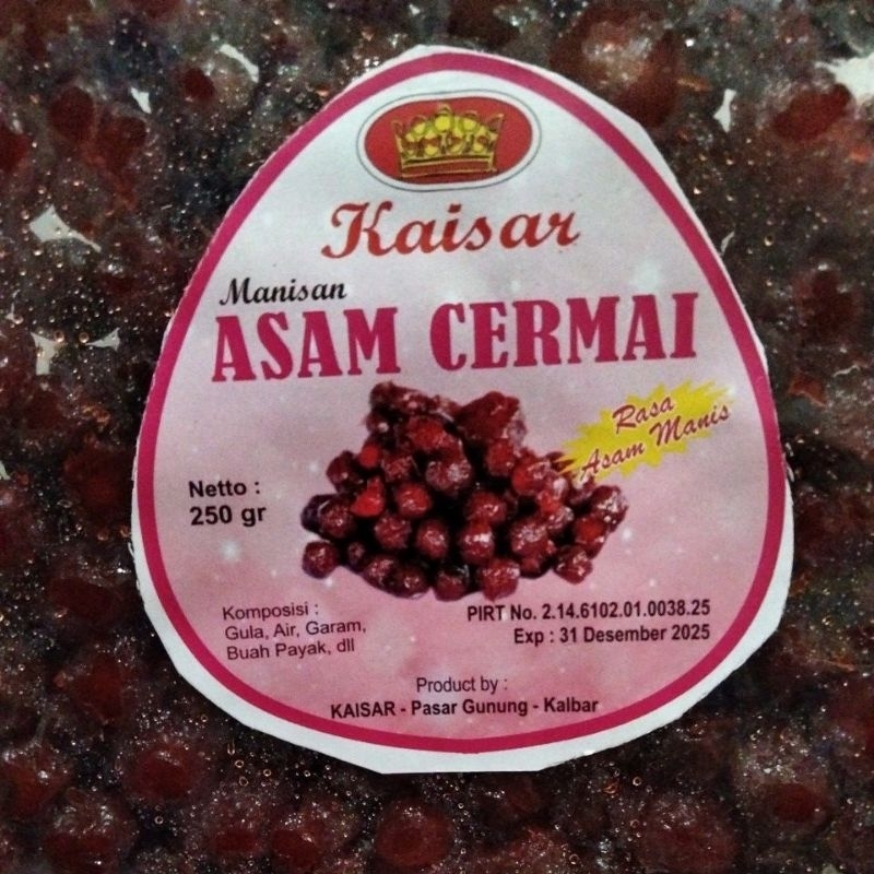 Jual Kaisar Manisan Asam Cermai Rasa Asam Manis / Manisan Buah Cermai ...