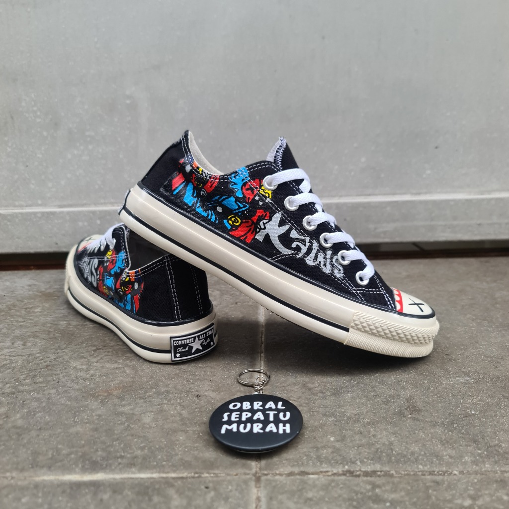 Jual Obral Sepatu Converse 70s High X Kaws Companion Chuck Taylor Black