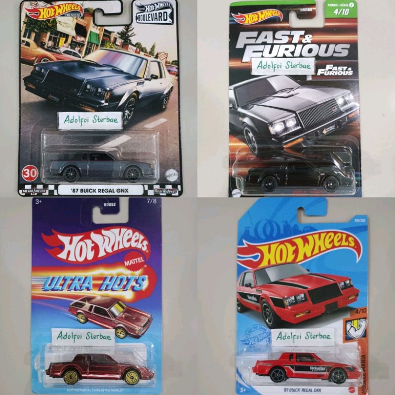 Hot Wheels '87 Buick Regal GNX – Boulevard Premium Series Die-Cast Car, Gray