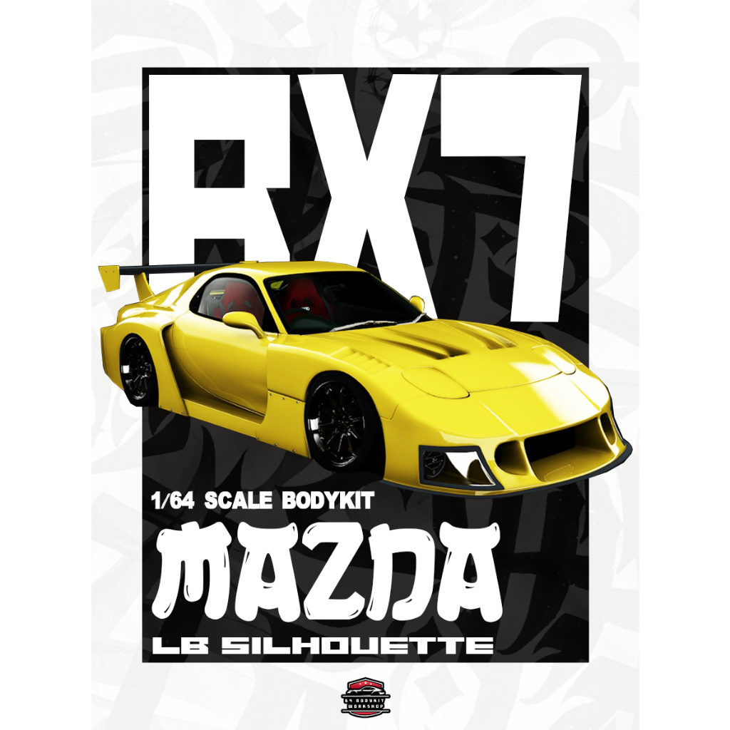 Jual Wide BodyKit Instant BW2 Custom MAZDA RX7 LBWK DIECAST 1/64 ...