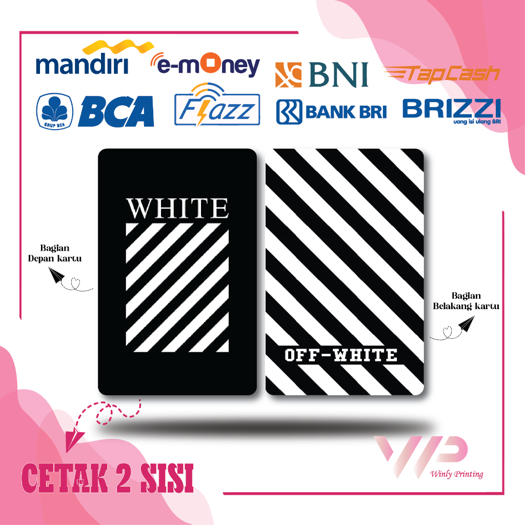 Jual KARTU EMONEY BRAND OFF WHITE BLACK & WHITE BRAND DESIGN GAMBAR E ...