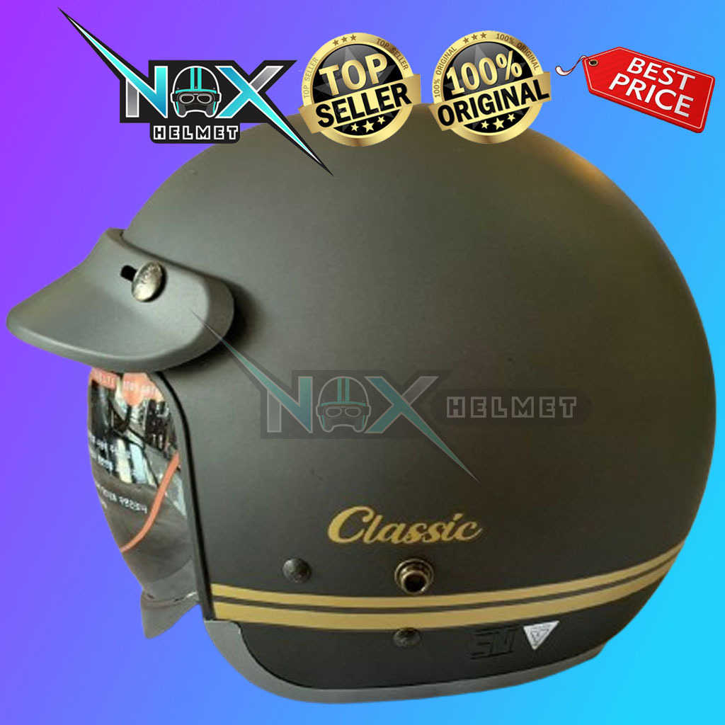 Jual Helm ORIGINAL INJAK 06 Kaca Dalam Retro Klasik (ongkir 2kg ...