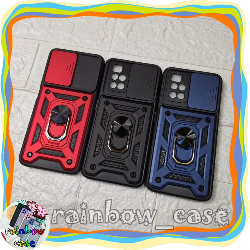 Jual XIAOMI REDMI 10 4G CASE TRANSFORMER 2 IN 1 SLIDE CAMERA RINGSTAND ...