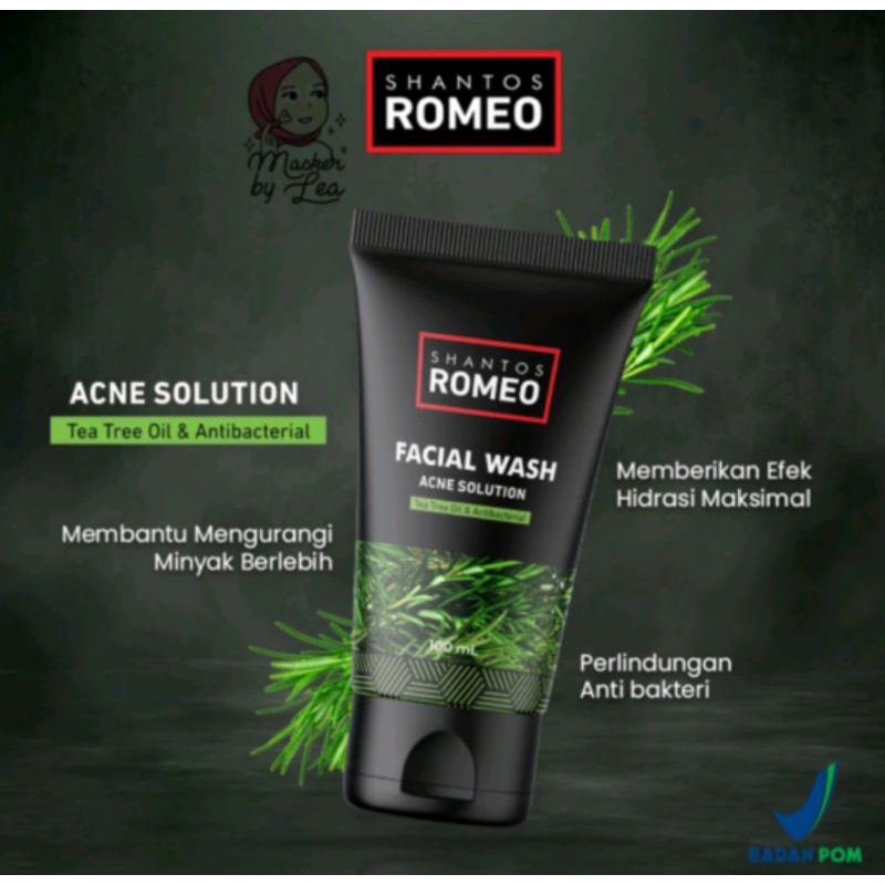 Jual SHANTOS ROMEO FACIAL WASH 100 ML | Shopee Indonesia