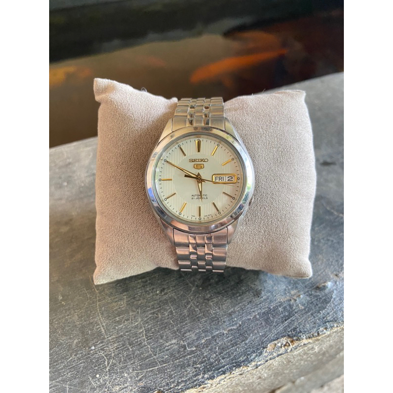 Jual Seiko 5 Automatic White Dial Jam Tangan Pria Bekas | Shopee Indonesia