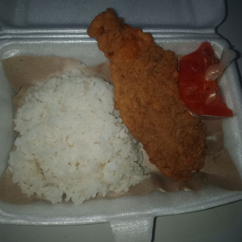 Jual Halal - Chicken Fillet Crispy + Nasi Putih /Ayam Fillet Crispy ...